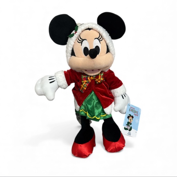2024 DISNEY Minnie Mouse Holiday Plush Medium 16'' NWT Making Christmas Magical - Picture 1 of 8